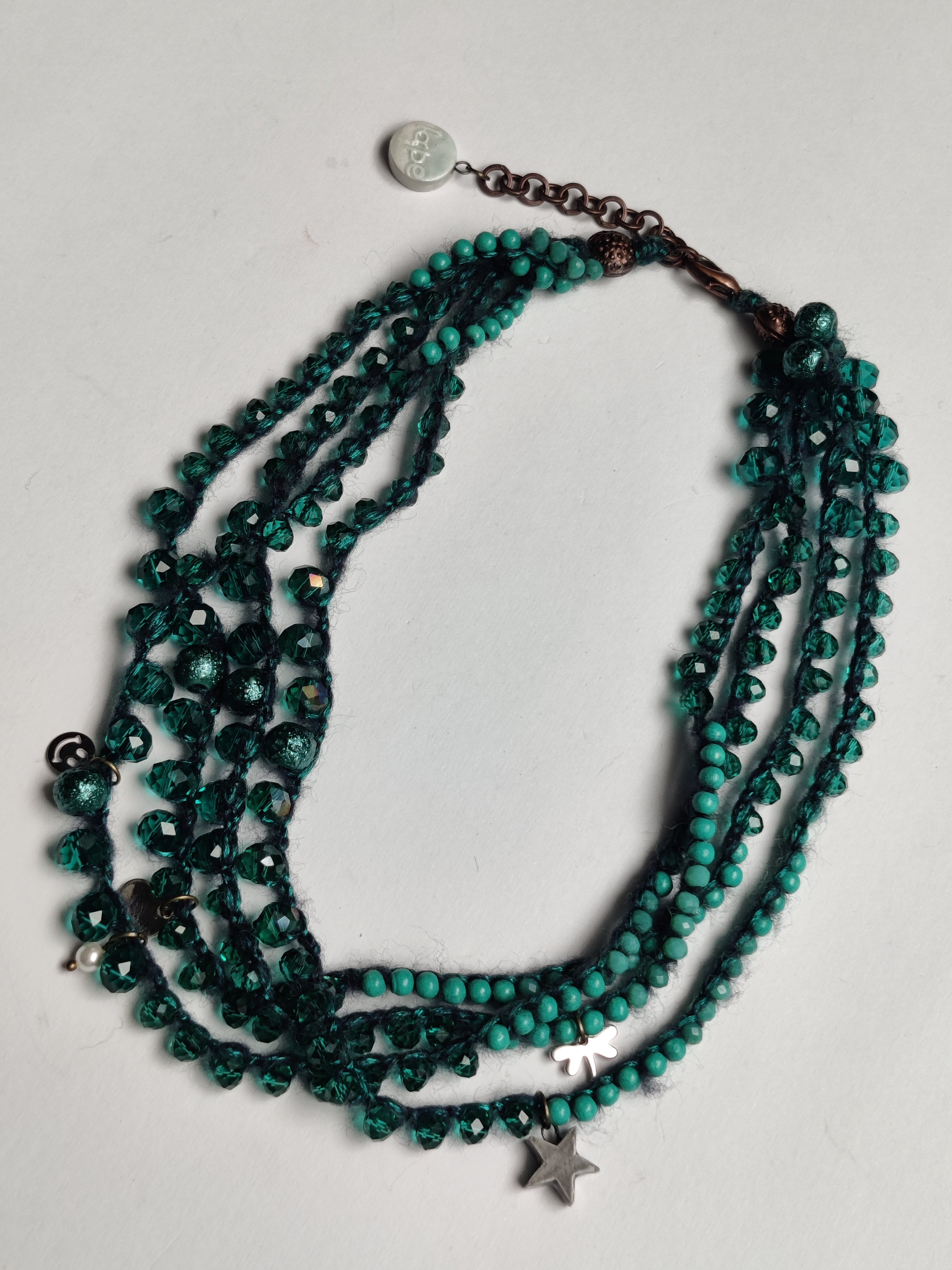 Collana Light verde pavone