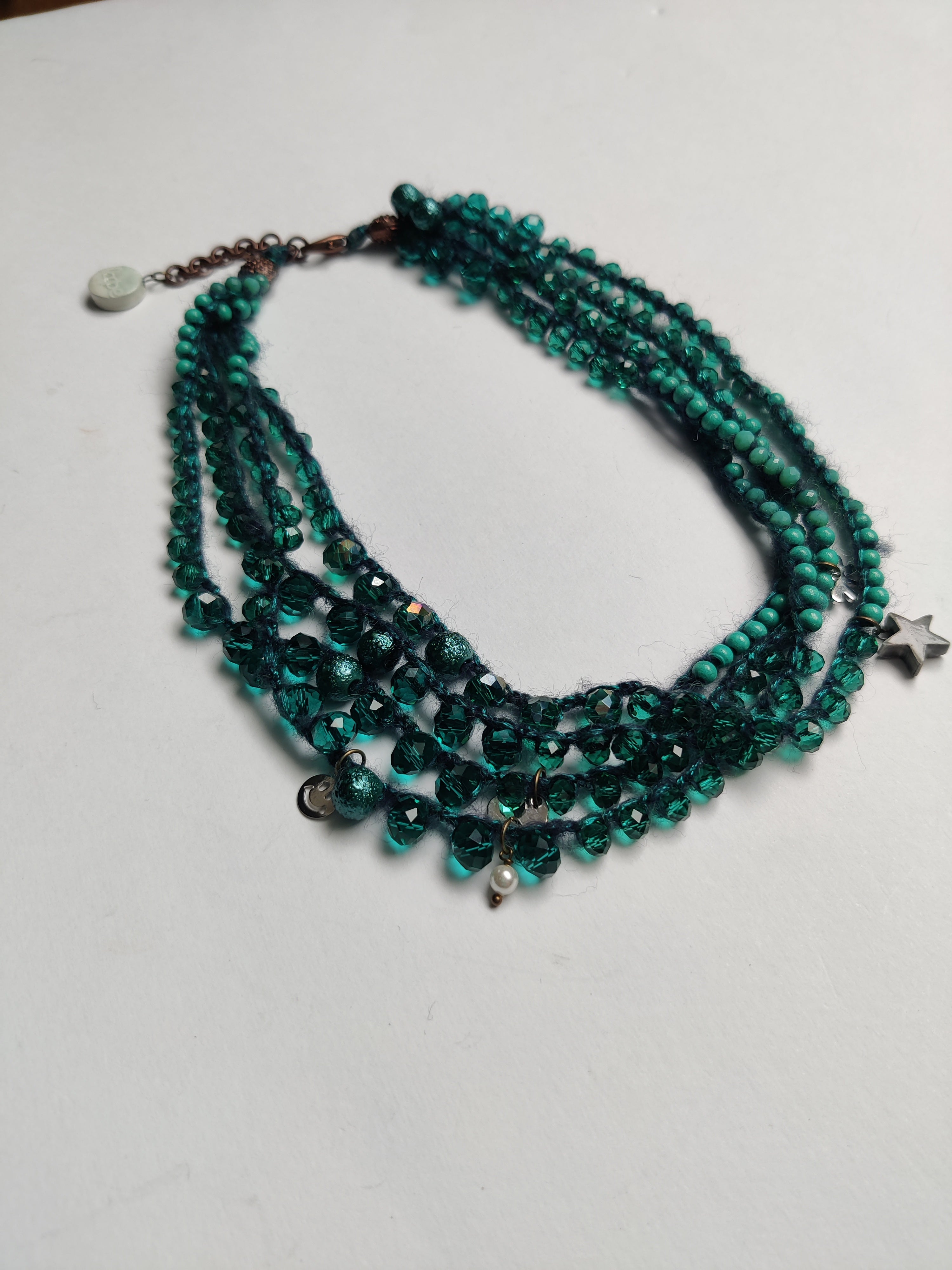 Collana Light verde pavone